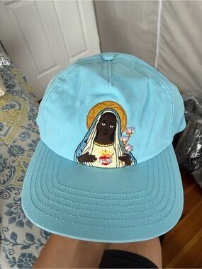 Denim Tears Black Mary Light Blue Hat